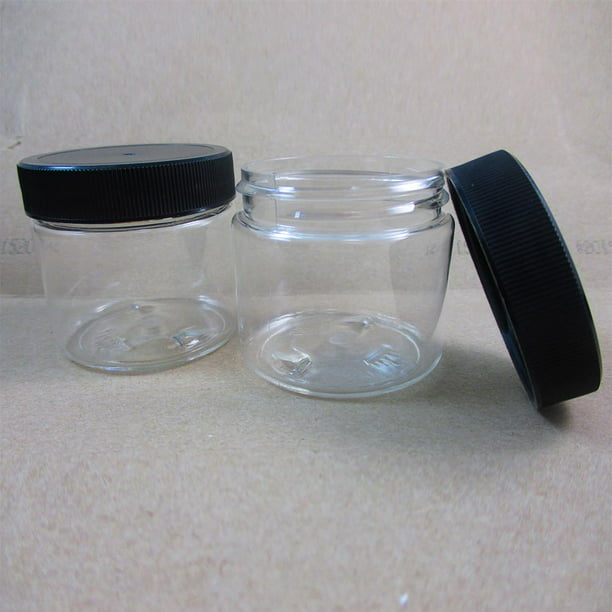 16 oz PET Plastic Clear Containers Jars w/ Lined Cap You Pick Lot & Color 